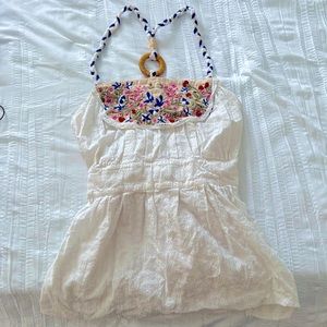 Free people embroidered tank top